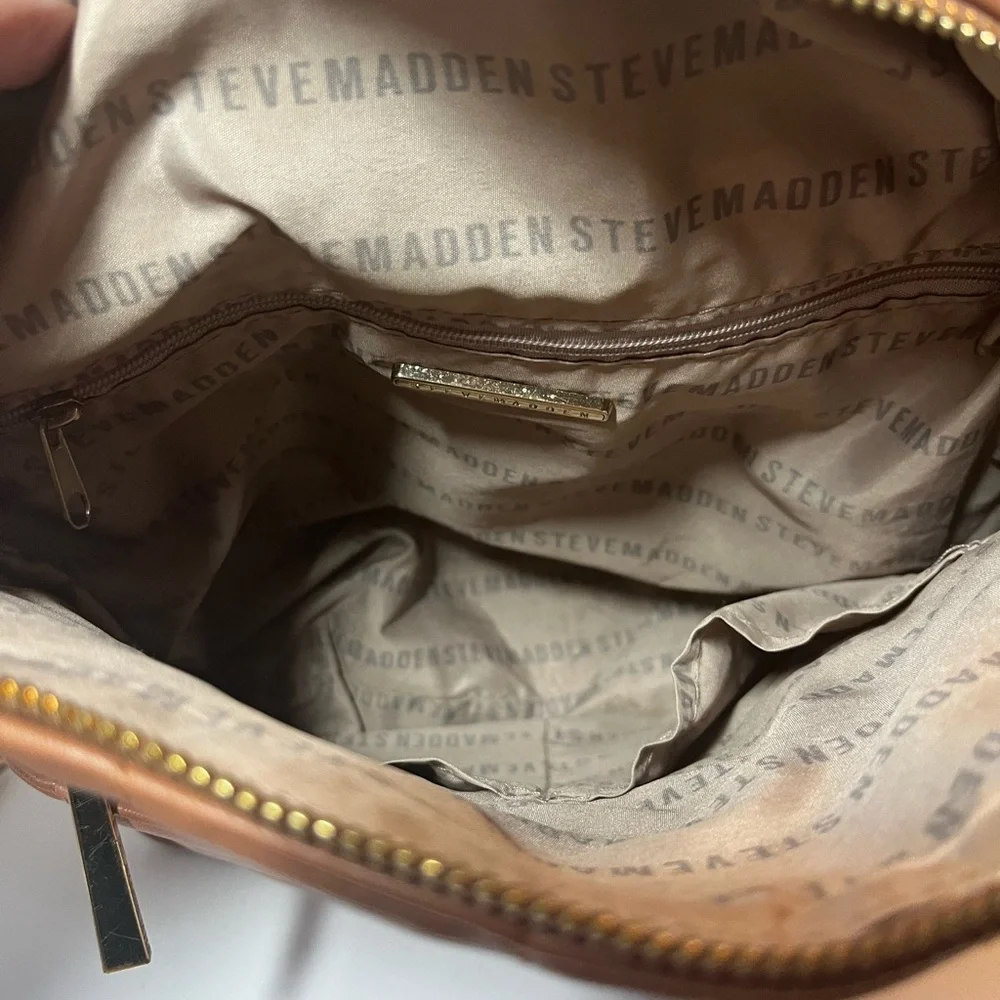 Steve Madden quilted faux leather backpack and wallet